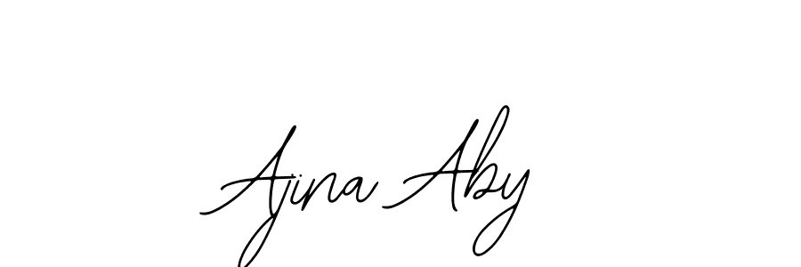 The best way (Bearetta-2O07w) to make a short signature is to pick only two or three words in your name. The name Ajina Aby include a total of six letters. For converting this name. Ajina Aby signature style 12 images and pictures png