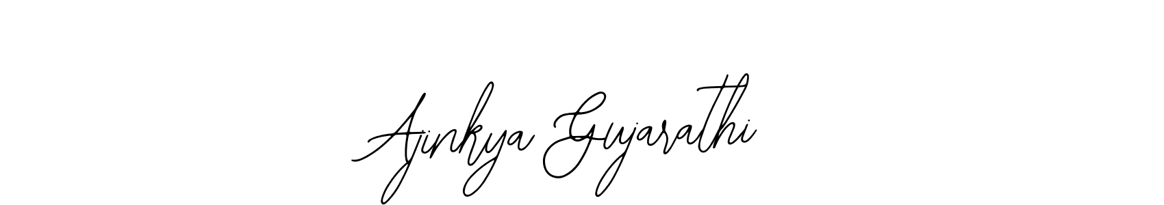 How to make Ajinkya Gujarathi name signature. Use Bearetta-2O07w style for creating short signs online. This is the latest handwritten sign. Ajinkya Gujarathi signature style 12 images and pictures png