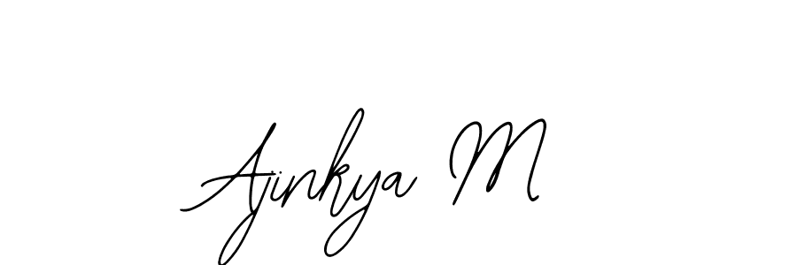 if you are searching for the best signature style for your name Ajinkya M. so please give up your signature search. here we have designed multiple signature styles  using Bearetta-2O07w. Ajinkya M signature style 12 images and pictures png