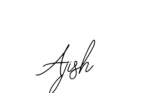 Use a signature maker to create a handwritten signature online. With this signature software, you can design (Bearetta-2O07w) your own signature for name Ajish. Ajish signature style 12 images and pictures png