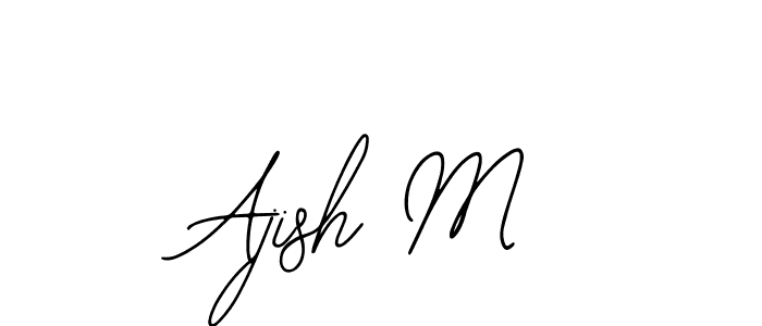Also we have Ajish M name is the best signature style. Create professional handwritten signature collection using Bearetta-2O07w autograph style. Ajish M signature style 12 images and pictures png