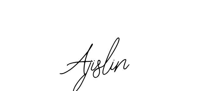 How to make Ajislin name signature. Use Bearetta-2O07w style for creating short signs online. This is the latest handwritten sign. Ajislin signature style 12 images and pictures png