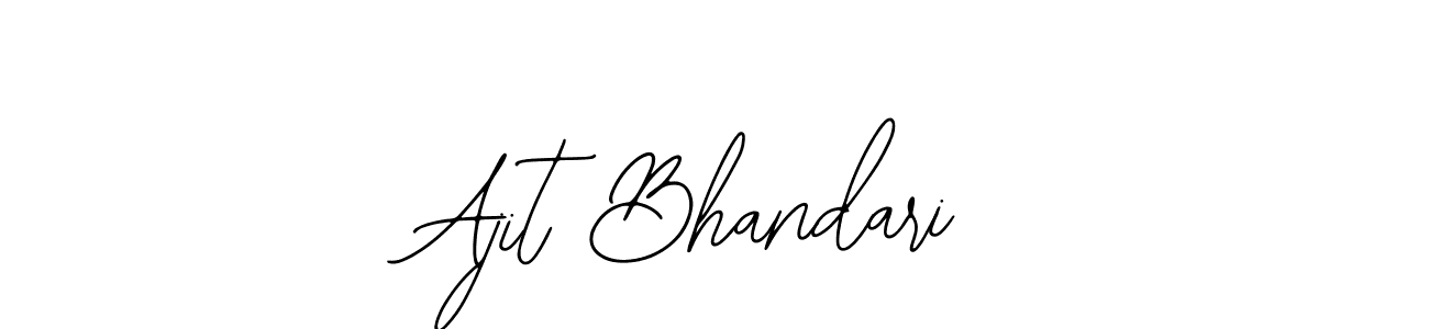How to make Ajit Bhandari name signature. Use Bearetta-2O07w style for creating short signs online. This is the latest handwritten sign. Ajit Bhandari signature style 12 images and pictures png
