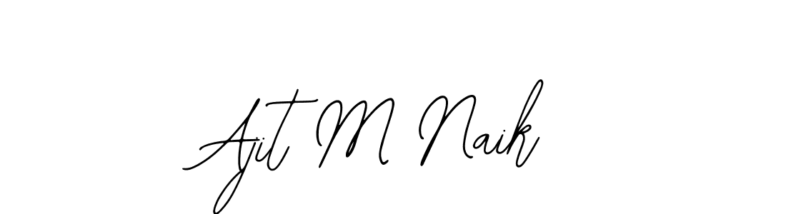 The best way (Bearetta-2O07w) to make a short signature is to pick only two or three words in your name. The name Ajit M Naik include a total of six letters. For converting this name. Ajit M Naik signature style 12 images and pictures png