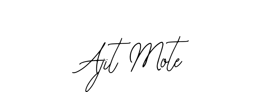 Design your own signature with our free online signature maker. With this signature software, you can create a handwritten (Bearetta-2O07w) signature for name Ajit Mote. Ajit Mote signature style 12 images and pictures png
