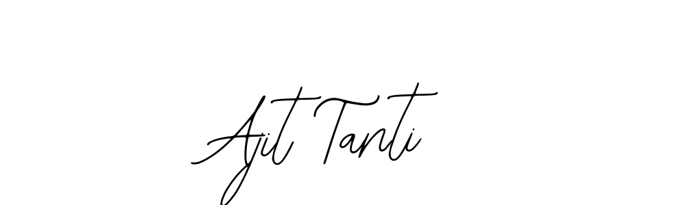 How to make Ajit Tanti name signature. Use Bearetta-2O07w style for creating short signs online. This is the latest handwritten sign. Ajit Tanti signature style 12 images and pictures png