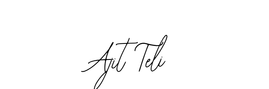 Also You can easily find your signature by using the search form. We will create Ajit Teli name handwritten signature images for you free of cost using Bearetta-2O07w sign style. Ajit Teli signature style 12 images and pictures png