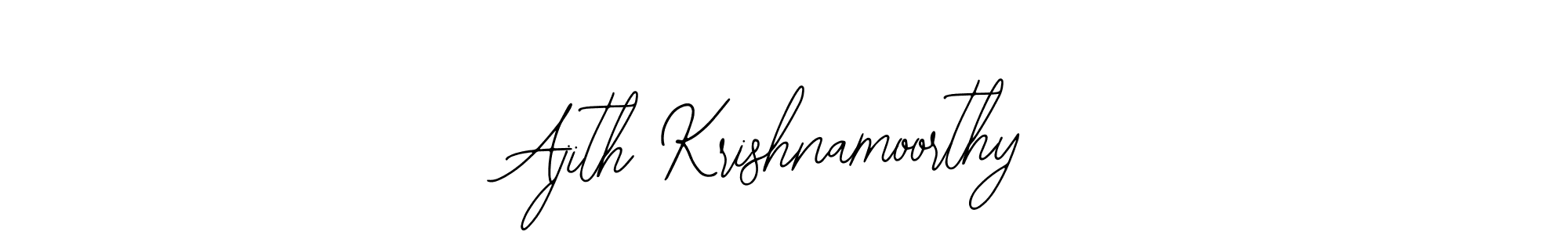 Use a signature maker to create a handwritten signature online. With this signature software, you can design (Bearetta-2O07w) your own signature for name Ajith Krishnamoorthy. Ajith Krishnamoorthy signature style 12 images and pictures png