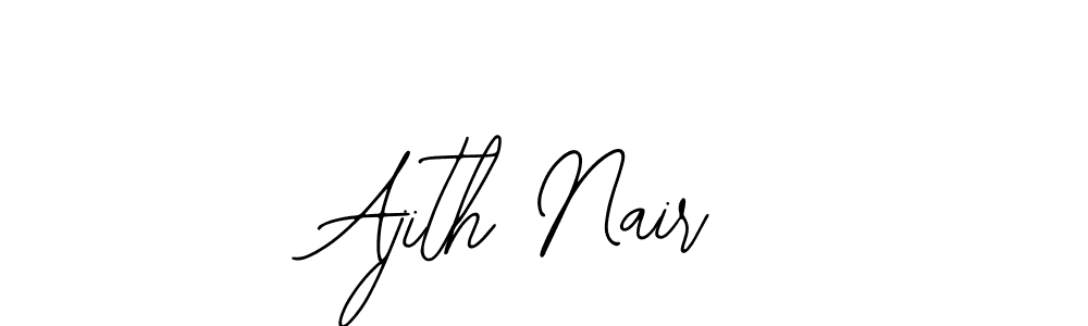 How to make Ajith Nair name signature. Use Bearetta-2O07w style for creating short signs online. This is the latest handwritten sign. Ajith Nair signature style 12 images and pictures png