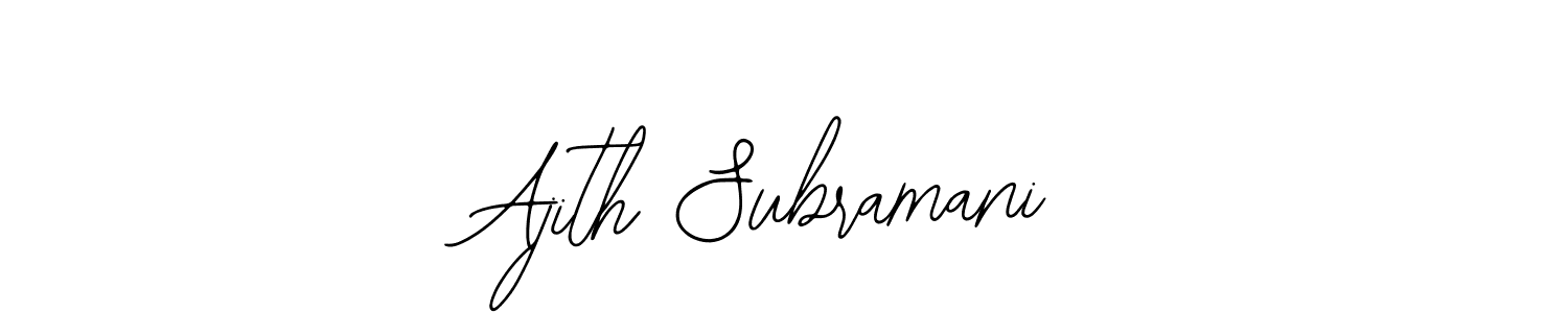 Similarly Bearetta-2O07w is the best handwritten signature design. Signature creator online .You can use it as an online autograph creator for name Ajith Subramani. Ajith Subramani signature style 12 images and pictures png