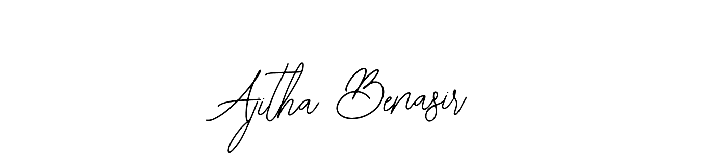 Bearetta-2O07w is a professional signature style that is perfect for those who want to add a touch of class to their signature. It is also a great choice for those who want to make their signature more unique. Get Ajitha Benasir name to fancy signature for free. Ajitha Benasir signature style 12 images and pictures png