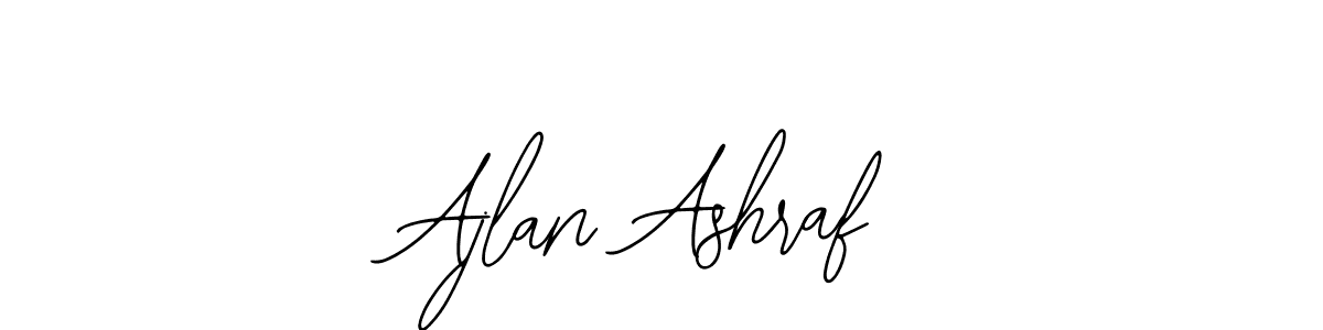 Bearetta-2O07w is a professional signature style that is perfect for those who want to add a touch of class to their signature. It is also a great choice for those who want to make their signature more unique. Get Ajlan Ashraf name to fancy signature for free. Ajlan Ashraf signature style 12 images and pictures png