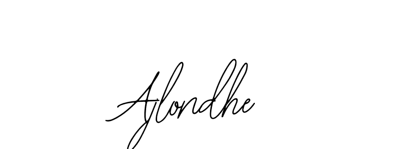 Use a signature maker to create a handwritten signature online. With this signature software, you can design (Bearetta-2O07w) your own signature for name Ajlondhe. Ajlondhe signature style 12 images and pictures png