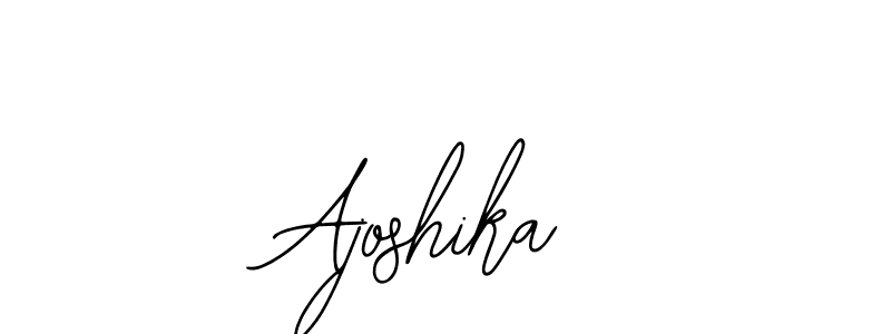 Use a signature maker to create a handwritten signature online. With this signature software, you can design (Bearetta-2O07w) your own signature for name Ajoshika. Ajoshika signature style 12 images and pictures png