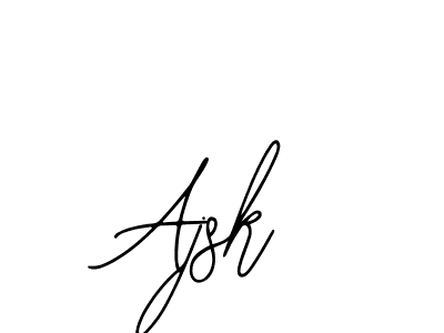 How to make Ajsk name signature. Use Bearetta-2O07w style for creating short signs online. This is the latest handwritten sign. Ajsk signature style 12 images and pictures png