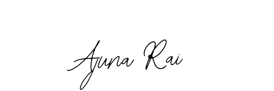 Design your own signature with our free online signature maker. With this signature software, you can create a handwritten (Bearetta-2O07w) signature for name Ajuna Rai. Ajuna Rai signature style 12 images and pictures png