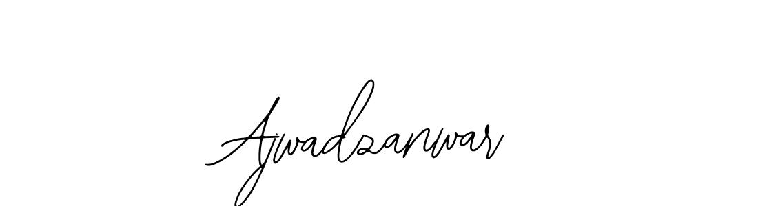How to make Ajwadzanwar name signature. Use Bearetta-2O07w style for creating short signs online. This is the latest handwritten sign. Ajwadzanwar signature style 12 images and pictures png