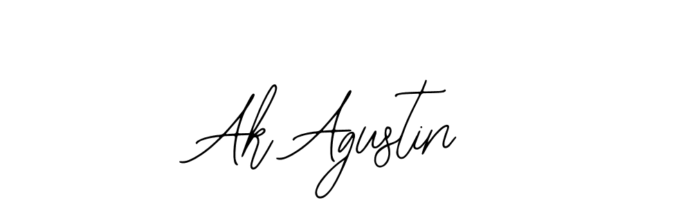 Design your own signature with our free online signature maker. With this signature software, you can create a handwritten (Bearetta-2O07w) signature for name Ak Agustin. Ak Agustin signature style 12 images and pictures png