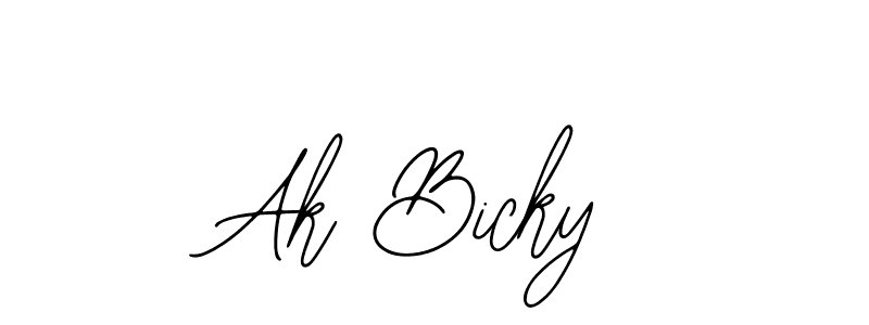 Similarly Bearetta-2O07w is the best handwritten signature design. Signature creator online .You can use it as an online autograph creator for name Ak Bicky. Ak Bicky signature style 12 images and pictures png