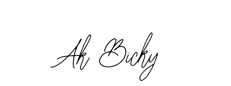 You should practise on your own different ways (Bearetta-2O07w) to write your name (Ak Bicky) in signature. don't let someone else do it for you. Ak Bicky signature style 12 images and pictures png