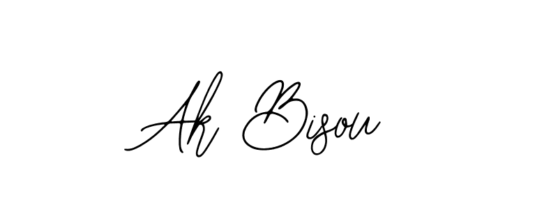 How to make Ak Bisou name signature. Use Bearetta-2O07w style for creating short signs online. This is the latest handwritten sign. Ak Bisou signature style 12 images and pictures png