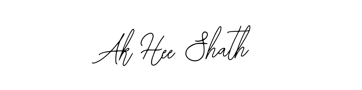 How to make Ak Hee Shath name signature. Use Bearetta-2O07w style for creating short signs online. This is the latest handwritten sign. Ak Hee Shath signature style 12 images and pictures png