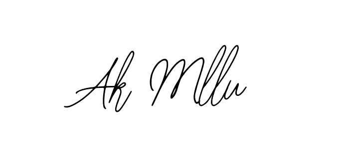 The best way (Bearetta-2O07w) to make a short signature is to pick only two or three words in your name. The name Ak Mllu include a total of six letters. For converting this name. Ak Mllu signature style 12 images and pictures png