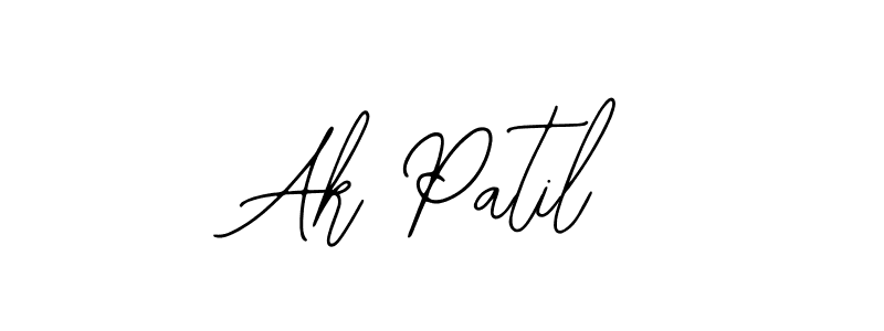 You should practise on your own different ways (Bearetta-2O07w) to write your name (Ak Patil) in signature. don't let someone else do it for you. Ak Patil signature style 12 images and pictures png