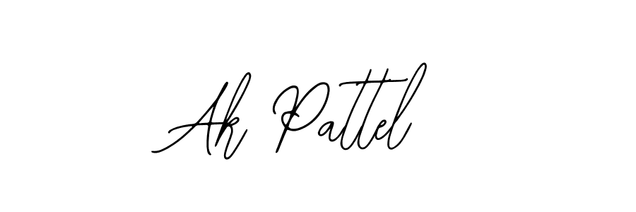 How to make Ak Pattel name signature. Use Bearetta-2O07w style for creating short signs online. This is the latest handwritten sign. Ak Pattel signature style 12 images and pictures png