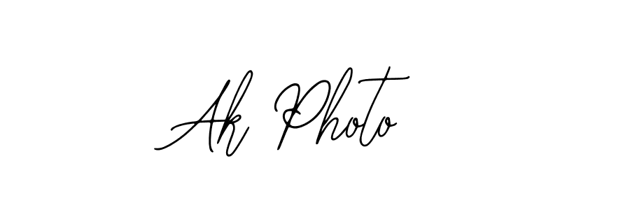 How to make Ak Photo  name signature. Use Bearetta-2O07w style for creating short signs online. This is the latest handwritten sign. Ak Photo  signature style 12 images and pictures png