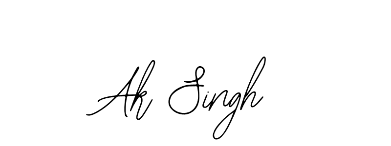 You should practise on your own different ways (Bearetta-2O07w) to write your name (Ak Singh) in signature. don't let someone else do it for you. Ak Singh signature style 12 images and pictures png