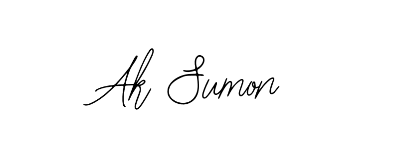 Also You can easily find your signature by using the search form. We will create Ak Sumon name handwritten signature images for you free of cost using Bearetta-2O07w sign style. Ak Sumon signature style 12 images and pictures png