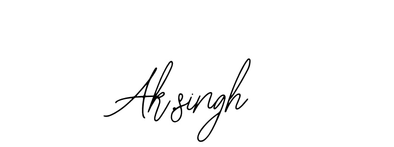 How to make Ak.singh name signature. Use Bearetta-2O07w style for creating short signs online. This is the latest handwritten sign. Ak.singh signature style 12 images and pictures png