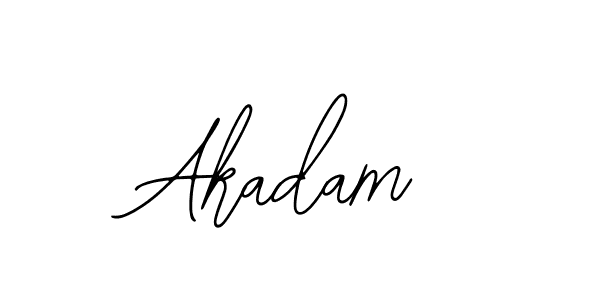 Use a signature maker to create a handwritten signature online. With this signature software, you can design (Bearetta-2O07w) your own signature for name Akadam. Akadam signature style 12 images and pictures png