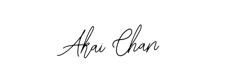 You should practise on your own different ways (Bearetta-2O07w) to write your name (Akai Chan) in signature. don't let someone else do it for you. Akai Chan signature style 12 images and pictures png