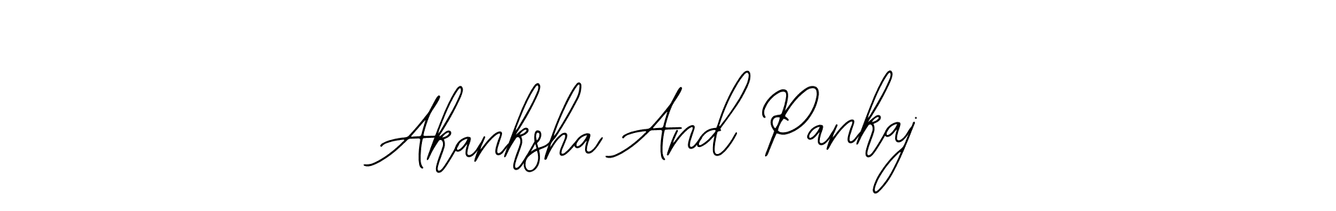 You should practise on your own different ways (Bearetta-2O07w) to write your name (Akanksha And Pankaj) in signature. don't let someone else do it for you. Akanksha And Pankaj signature style 12 images and pictures png