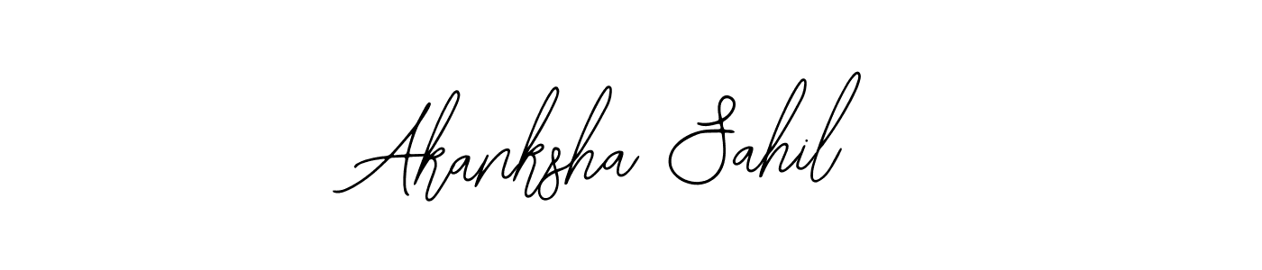 You should practise on your own different ways (Bearetta-2O07w) to write your name (Akanksha Sahil) in signature. don't let someone else do it for you. Akanksha Sahil signature style 12 images and pictures png