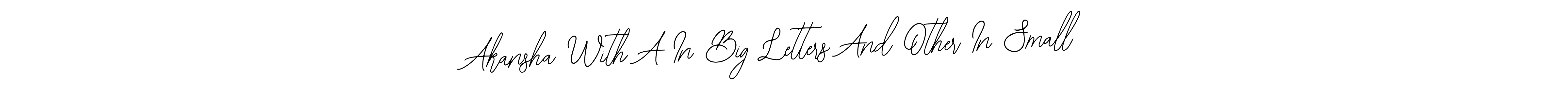 Also You can easily find your signature by using the search form. We will create Akansha With A In Big Letters And Other In Small name handwritten signature images for you free of cost using Bearetta-2O07w sign style. Akansha With A In Big Letters And Other In Small signature style 12 images and pictures png