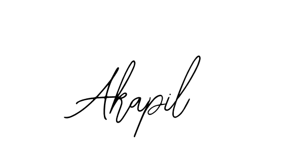 The best way (Bearetta-2O07w) to make a short signature is to pick only two or three words in your name. The name Akapil include a total of six letters. For converting this name. Akapil signature style 12 images and pictures png