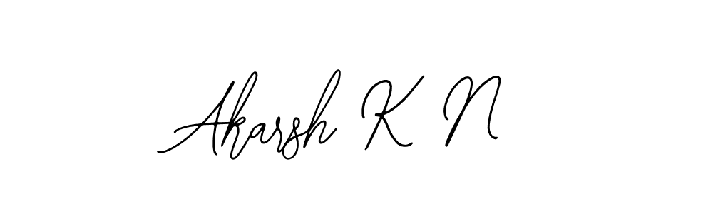 The best way (Bearetta-2O07w) to make a short signature is to pick only two or three words in your name. The name Akarsh K N include a total of six letters. For converting this name. Akarsh K N signature style 12 images and pictures png