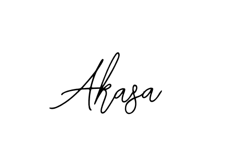 Use a signature maker to create a handwritten signature online. With this signature software, you can design (Bearetta-2O07w) your own signature for name Akasa. Akasa signature style 12 images and pictures png