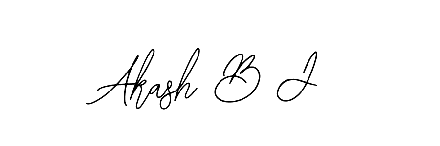 Design your own signature with our free online signature maker. With this signature software, you can create a handwritten (Bearetta-2O07w) signature for name Akash B J. Akash B J signature style 12 images and pictures png