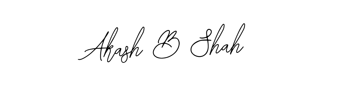 The best way (Bearetta-2O07w) to make a short signature is to pick only two or three words in your name. The name Akash B Shah include a total of six letters. For converting this name. Akash B Shah signature style 12 images and pictures png
