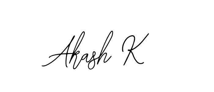 Create a beautiful signature design for name Akash K. With this signature (Bearetta-2O07w) fonts, you can make a handwritten signature for free. Akash K signature style 12 images and pictures png