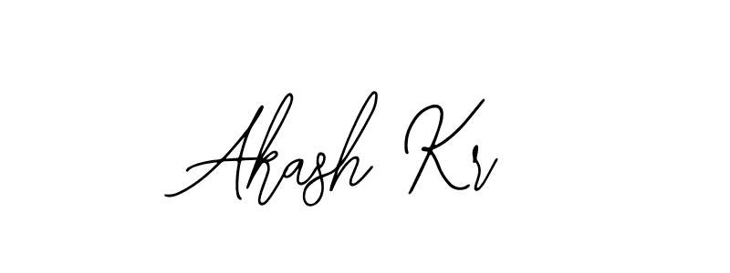 Design your own signature with our free online signature maker. With this signature software, you can create a handwritten (Bearetta-2O07w) signature for name Akash Kr. Akash Kr signature style 12 images and pictures png