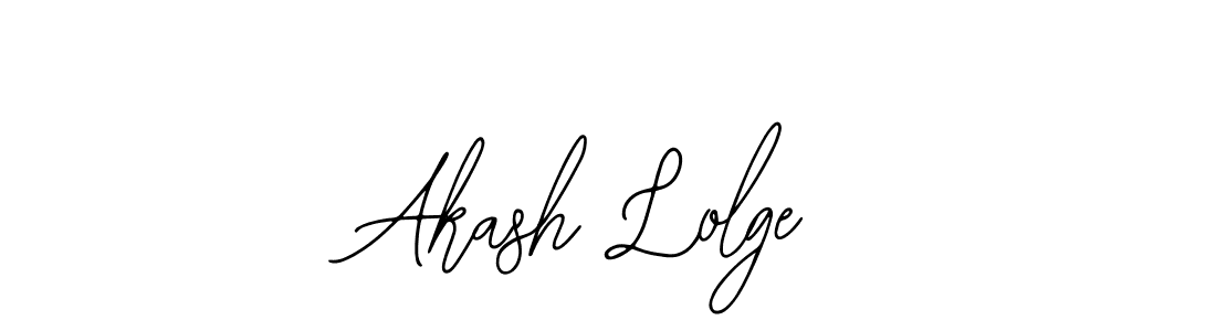 How to make Akash Lolge name signature. Use Bearetta-2O07w style for creating short signs online. This is the latest handwritten sign. Akash Lolge signature style 12 images and pictures png