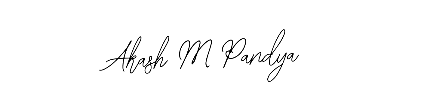 Create a beautiful signature design for name Akash M Pandya. With this signature (Bearetta-2O07w) fonts, you can make a handwritten signature for free. Akash M Pandya signature style 12 images and pictures png