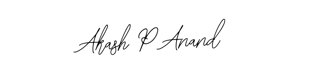 The best way (Bearetta-2O07w) to make a short signature is to pick only two or three words in your name. The name Akash P Anand include a total of six letters. For converting this name. Akash P Anand signature style 12 images and pictures png