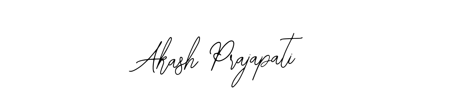 How to make Akash Prajapati name signature. Use Bearetta-2O07w style for creating short signs online. This is the latest handwritten sign. Akash Prajapati signature style 12 images and pictures png