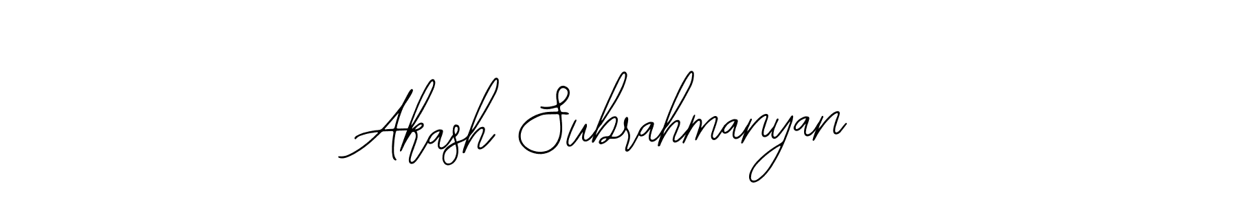 It looks lik you need a new signature style for name Akash Subrahmanyan. Design unique handwritten (Bearetta-2O07w) signature with our free signature maker in just a few clicks. Akash Subrahmanyan signature style 12 images and pictures png